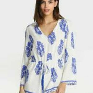 Beautiful Boutique White and Bkue Romper